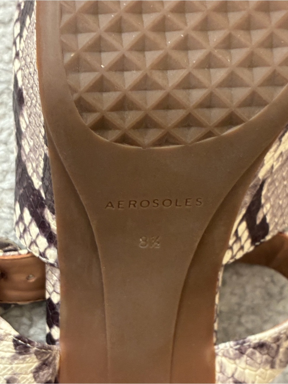 Aerosoles Women's Snake Print Slide Sandals - Size 8.5 - Picture 3 of 7
